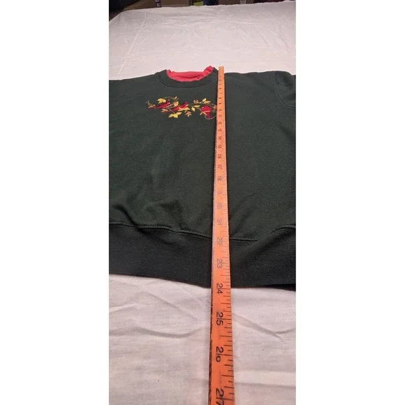 Vintage Day Breeze Dark Green Crewneck Sweatshirt Size Large 90s - Picture 9 of 11